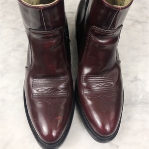 Durango Zip Ankle Western Short Boots Toe Stitch